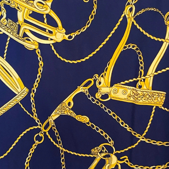 J. McLaughlin Campbell knit Mini Dress equestrian Navy Blue-Gold 33699 - Picture 6 of 10